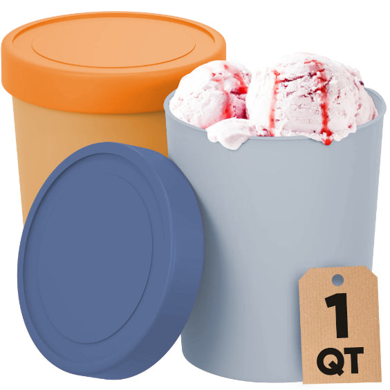 Freeze the Day | Ice Cream Freezer Container 1Qt Set of 2