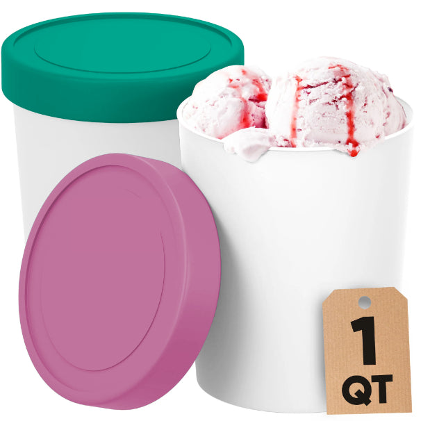 Freeze the Day | Ice Cream Freezer Container 1Qt Set of 2