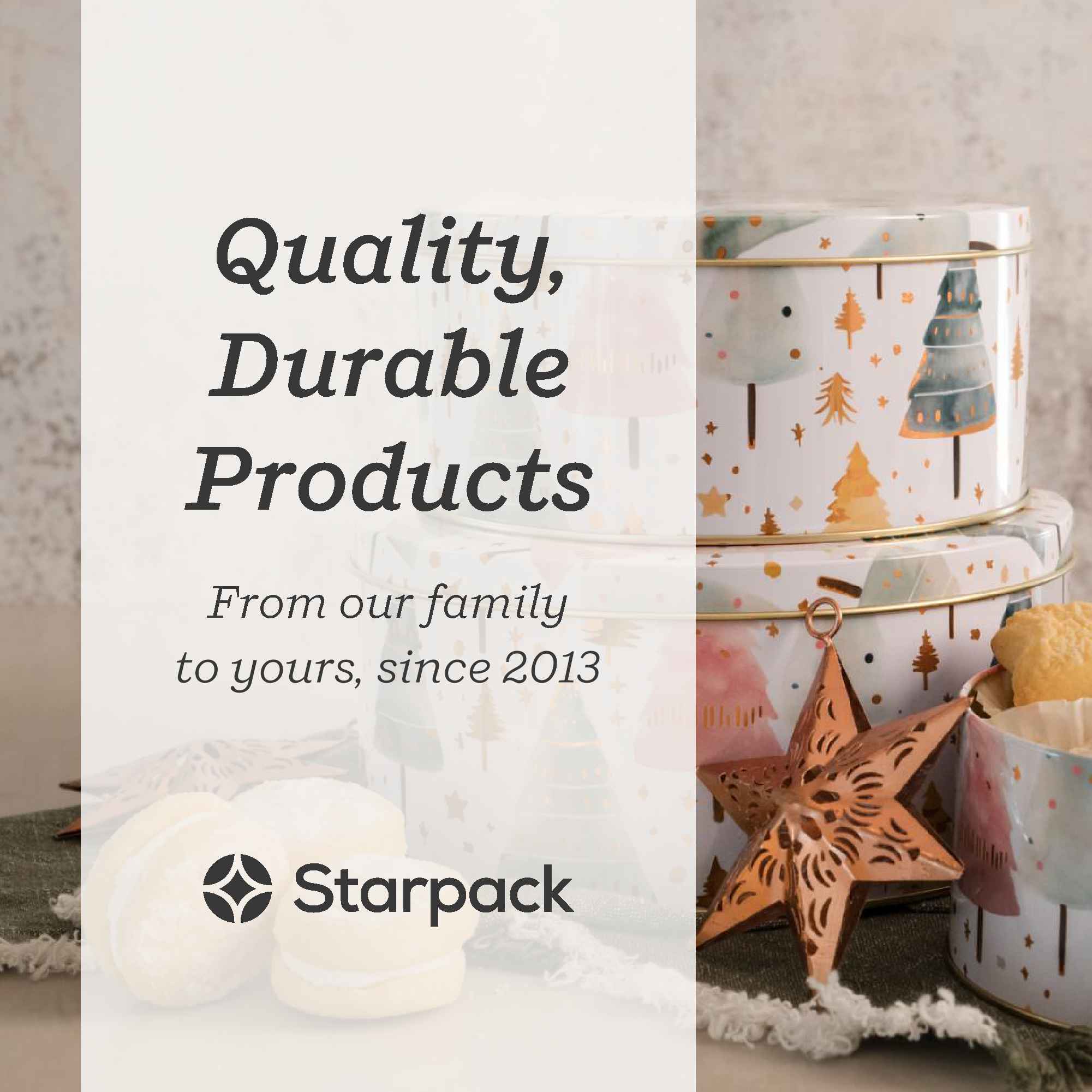 Smart Cookies - Cookie Gift Tins set of 3 - Festive