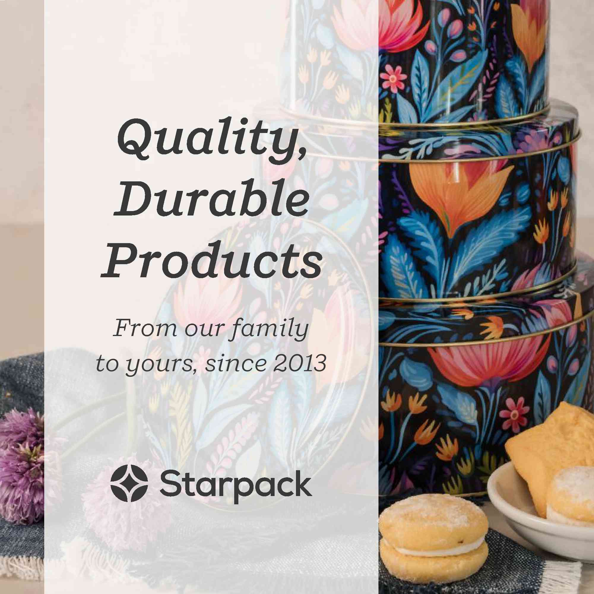 Smart Cookies - Cookie Gift Tins set of 3 - Floral