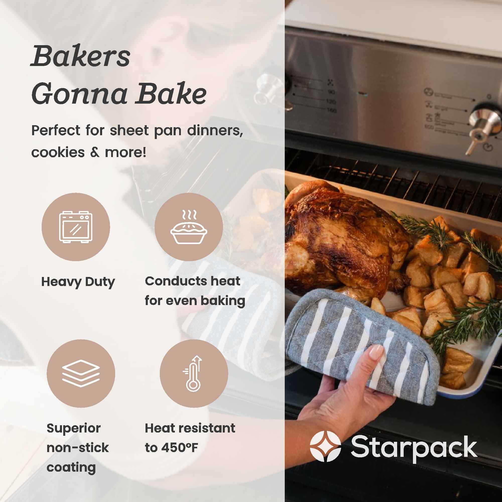 Bakers Gonna Bake - Sheet Pan set of 2 with Wire Rack