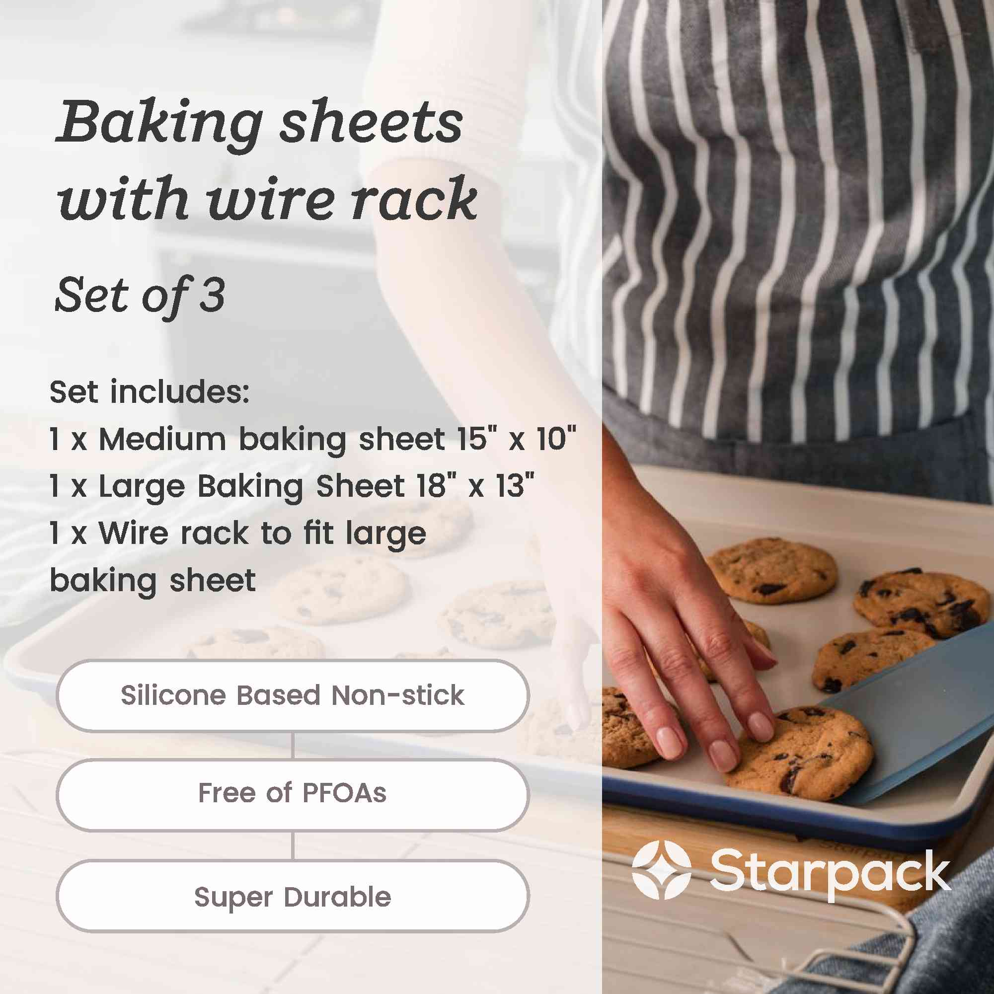 Bakers Gonna Bake - Sheet Pan set of 2 with Wire Rack