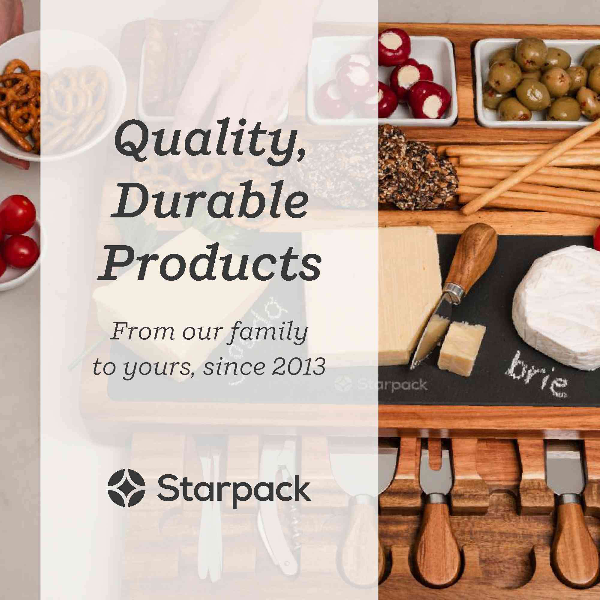 Gather & Graze - Wooden Charcuterie & Cheese Board with Accessories