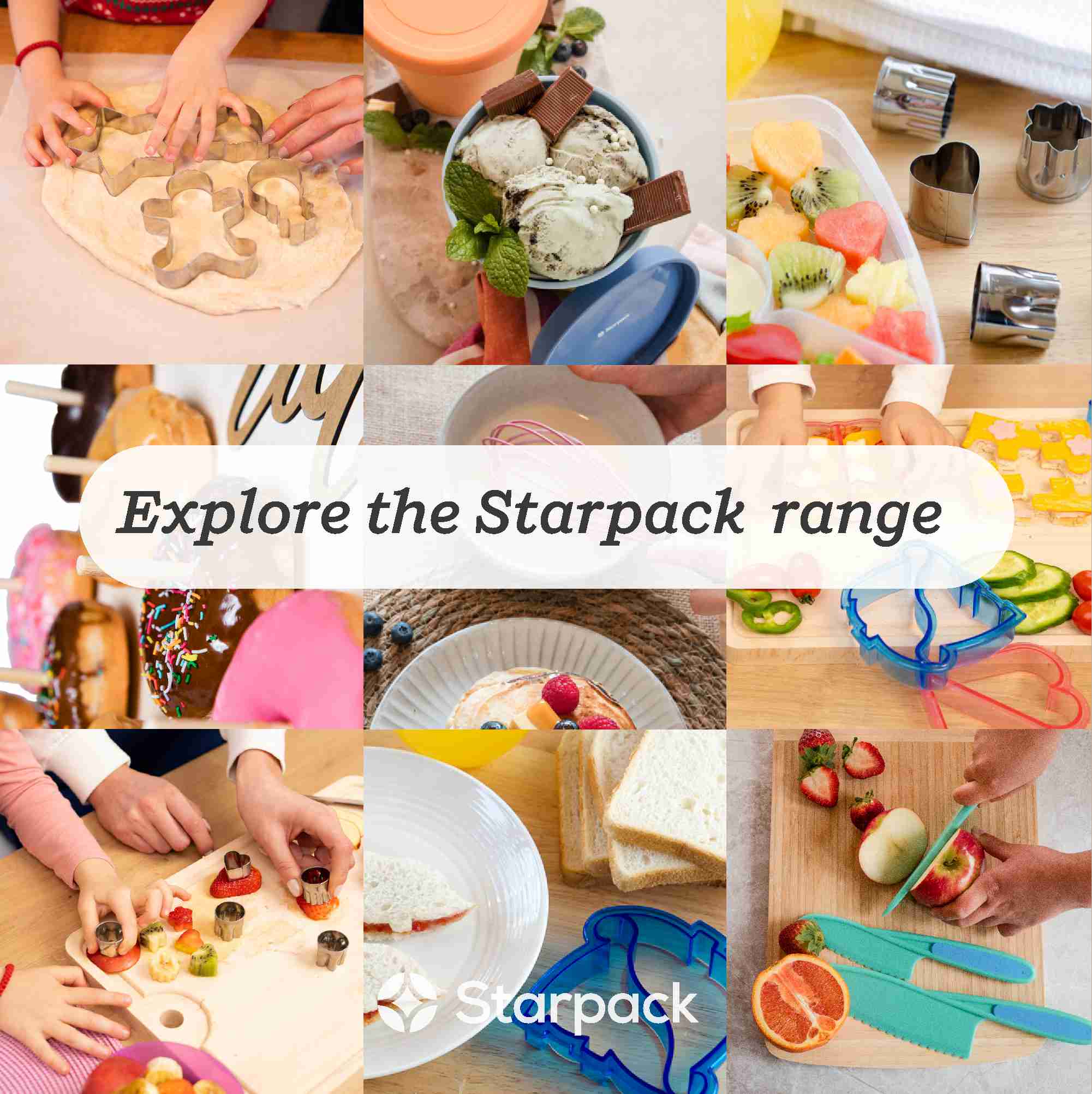 No Crusts Pockets - 6 piece sandwich cutter & sealer set