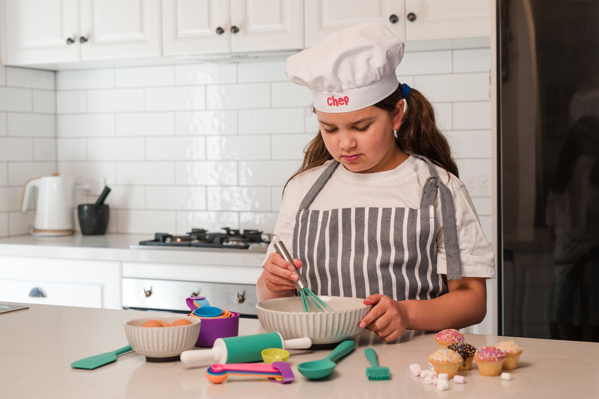 Lets Cook! - Real Cooking and Baking Tools for Kids Gift Set