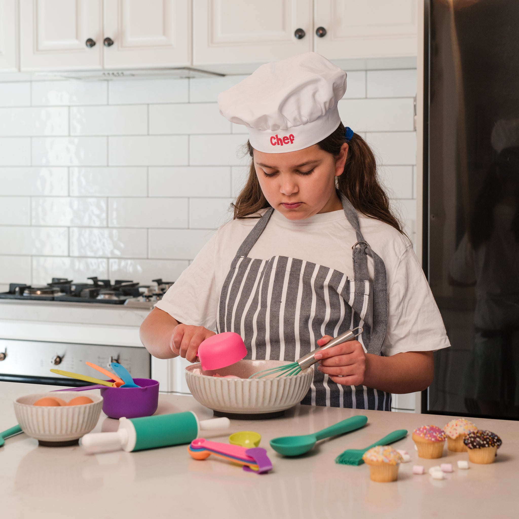 Lets Cook! - Real Cooking and Baking Tools for Kids Gift Set