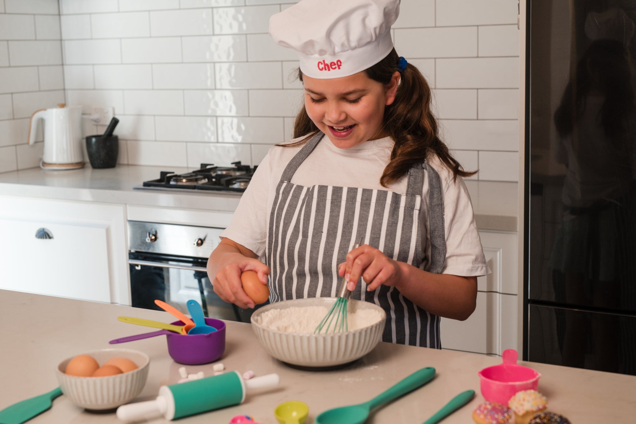 Lets Cook! - Real Cooking and Baking Tools for Kids Gift Set