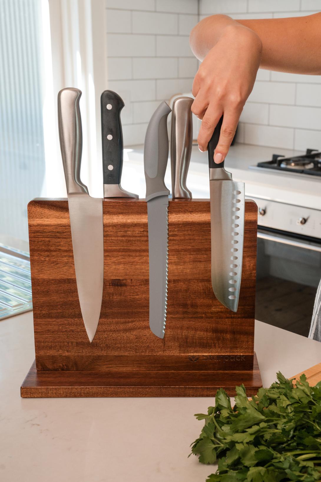 Fatal Attraction - Wooden Magnetic Knife Holder