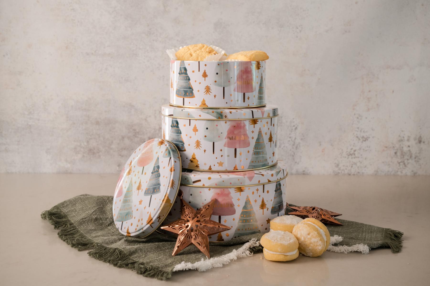 Smart Cookies - Cookie Gift Tins set of 3 - Festive