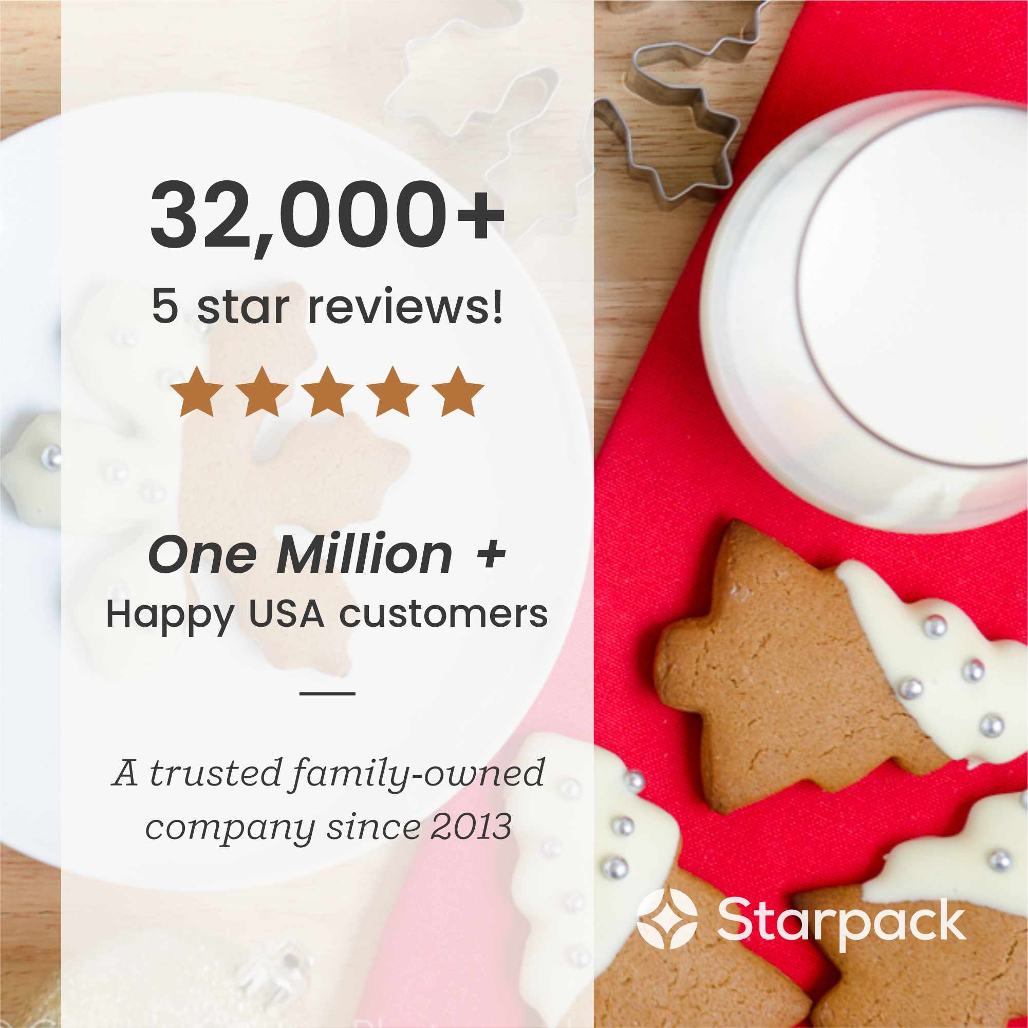 Starpack Christmas cookie cutters with various festive shapes, perfect for creating themed cookies for holiday celebrations