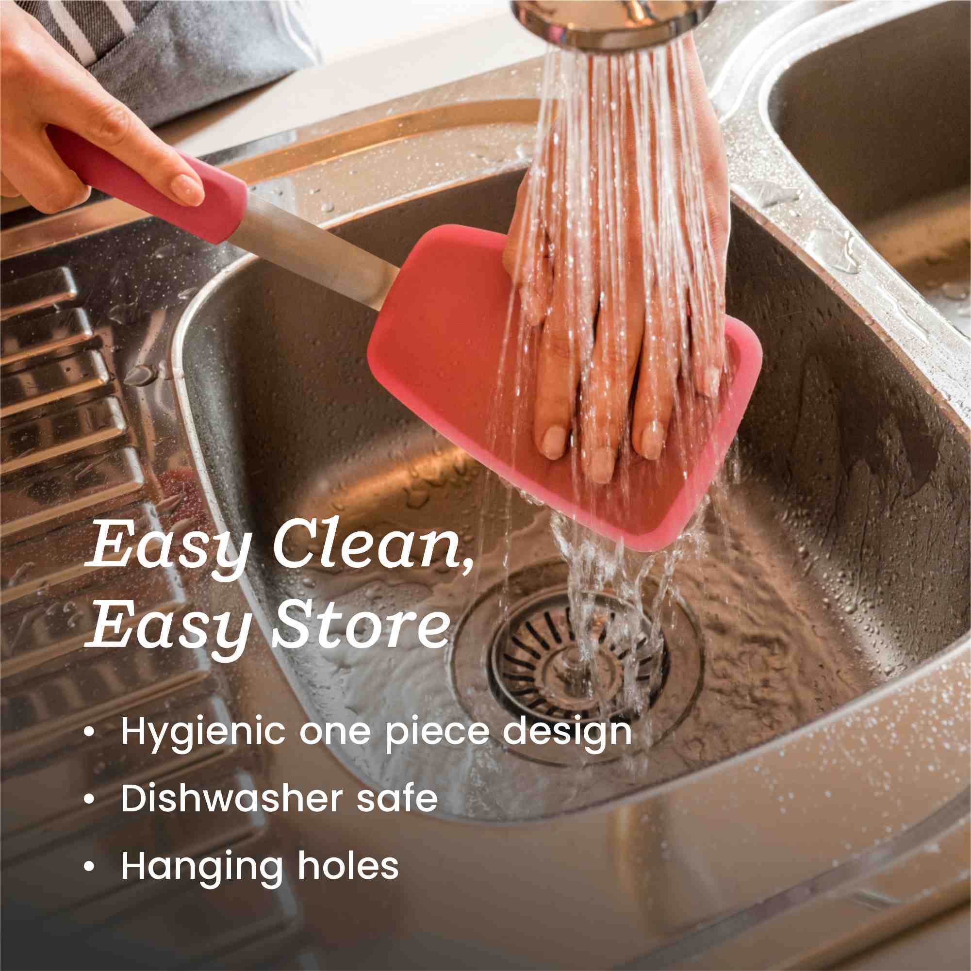 Starpack large flex turner with a flexible, heat-resistant silicone head and a sturdy handle, perfect for flipping and serving larger portions.