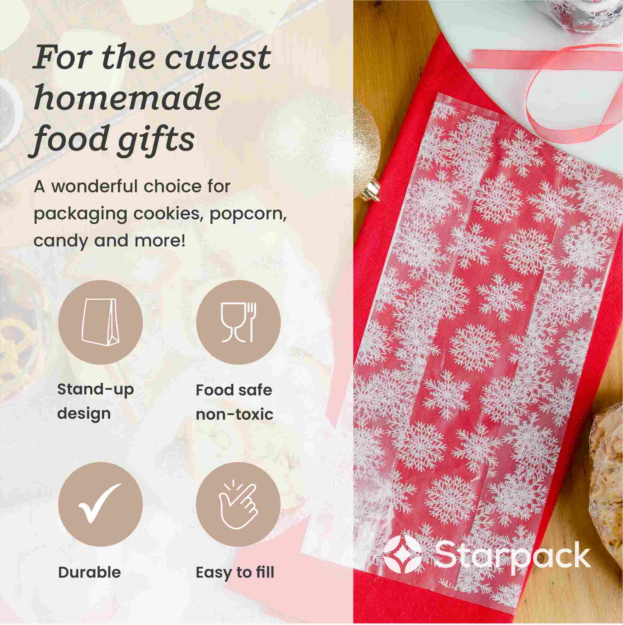 Starpack large treat bags with vibrant designs, ideal for packaging and presenting bigger treats or party favors.