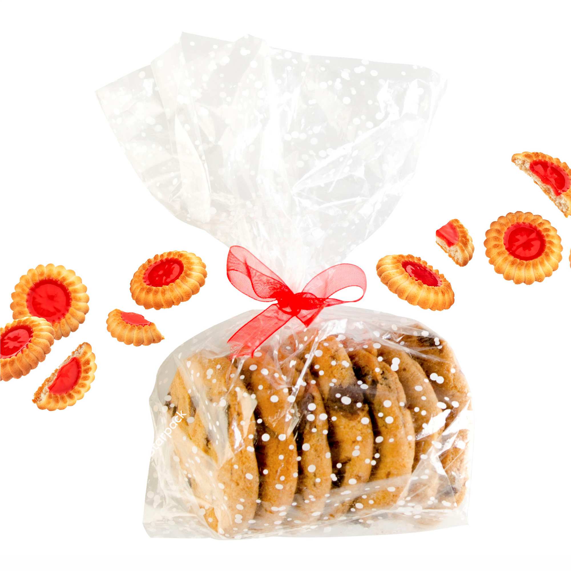 Starpack small treat bags with colorful designs, perfect for packaging and gifting small treats or party favors.