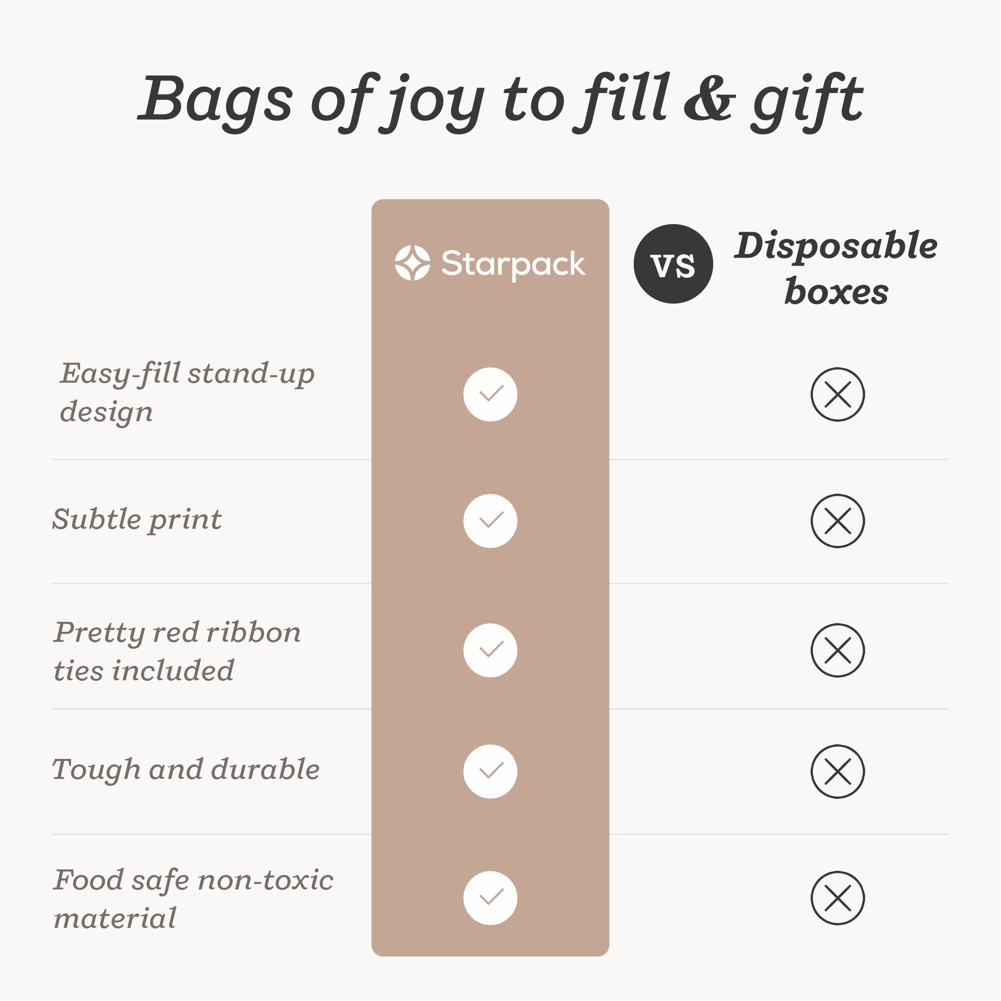 Starpack small treat bags with colorful designs, perfect for packaging and gifting small treats or party favors.